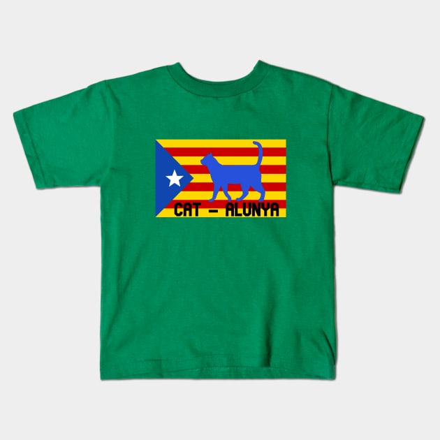 CATalunya flag Kids T-Shirt by G4M3RS